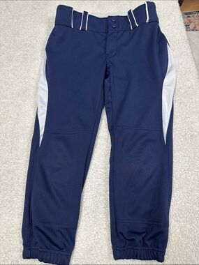 Champro Girls Fastpitch Softball Pants , Navy & White, XL Like New